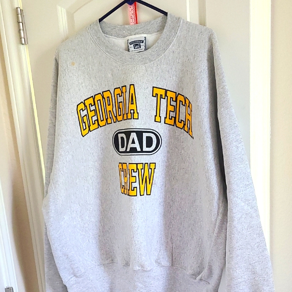 Georgia Tech Crew Neck Gray Sweatshirt